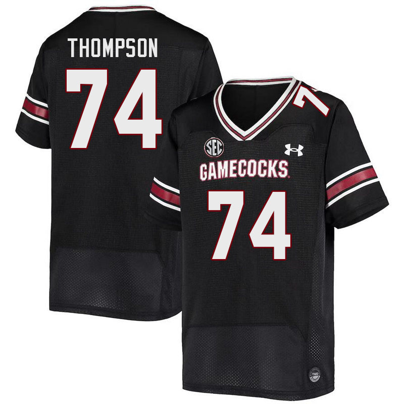 Men #74 Josiah Thompson South Carolina Gamecocks College Football Jerseys Stitched-Black